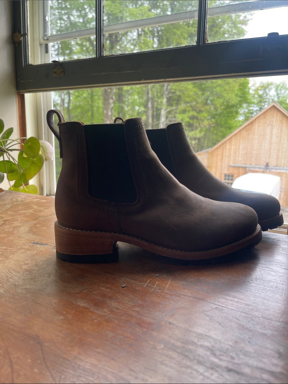 Portland Leather Chelsea Ankle Boots in Dark Brown